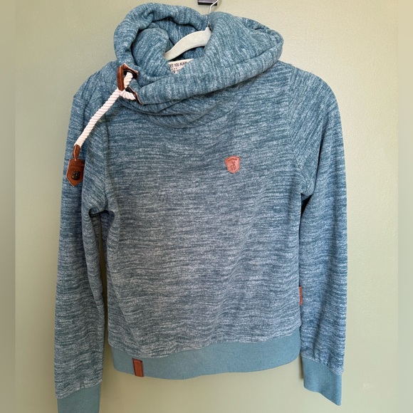Naketano Tops - Naketano 🦌 teal velour hoodie size medium / small